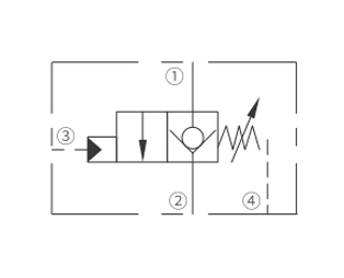 Betriebs symbol des Ausgleichs ventils I1CPBD300F2P