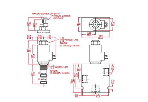 Leistung/Dimension/Schnitt zeichnung des IPV72-30 Proportional Flow Control Valve