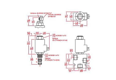 Leistung/Dimension/Schnitt zeichnung des IPV70-30 Proportional Flow Control Valve