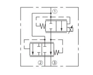 Betriebs symbol des IPV70-30 Proportional Flow Control Valve