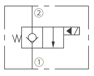 Operation Symbol der ISV10-20 Poppet 2-Wege-N. C. Magnetventil