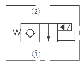 Operation Symbol der ISV38-20J Poppet 2-Wege-N. C. Magnetventil