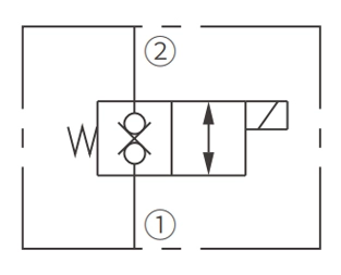 Operation Symbol der ISV10-28 Poppet 2-Wege-N. C. Bi-Richtungs blockierung