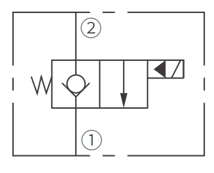 Operation Symbol der ISV12-20 Poppet 2-Wege-N. C. Magnetventil