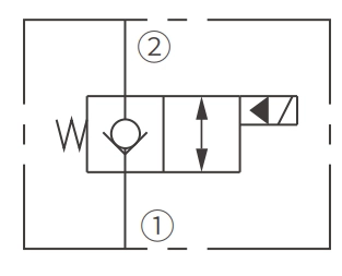 Operation Symbol der ISV10-22 Poppet 2-Wege-N. C. Magnetventil